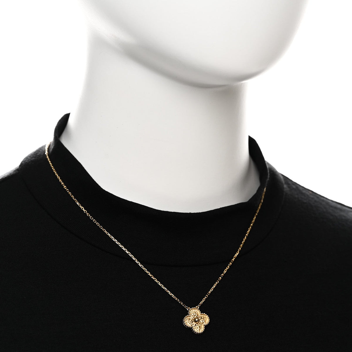 18K Yellow Gold Vintage Alhambra Pendant Necklace