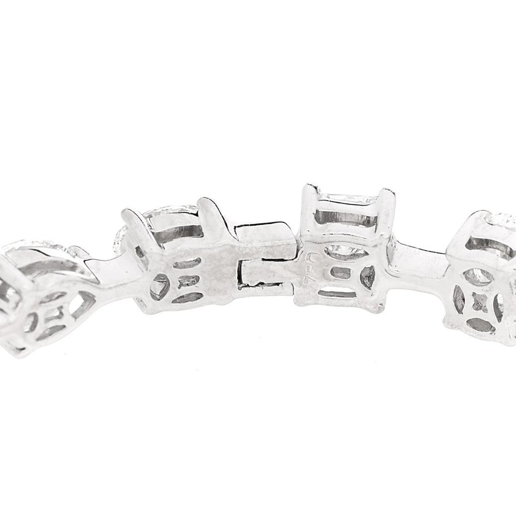 18K White Gold Diamond 5.50ctw Emerald Marquis Oval Pear Princess Cut Bracelet