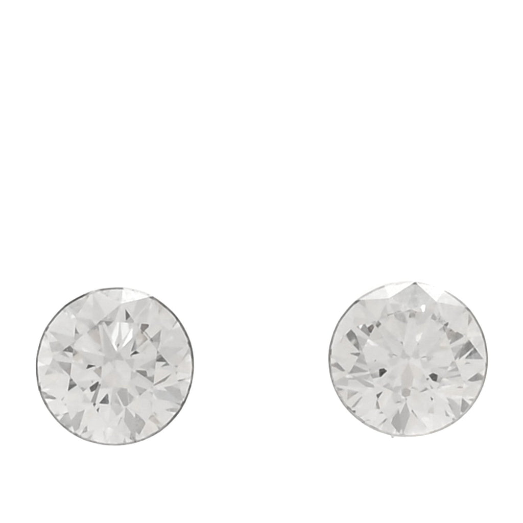 X PHARRELL Platinum Metal Diamond 1.17ctw TItan Stud Earrings