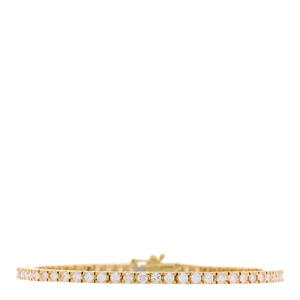 18K Yellow Gold Diamond 2.70ctw Tennis Bracelet