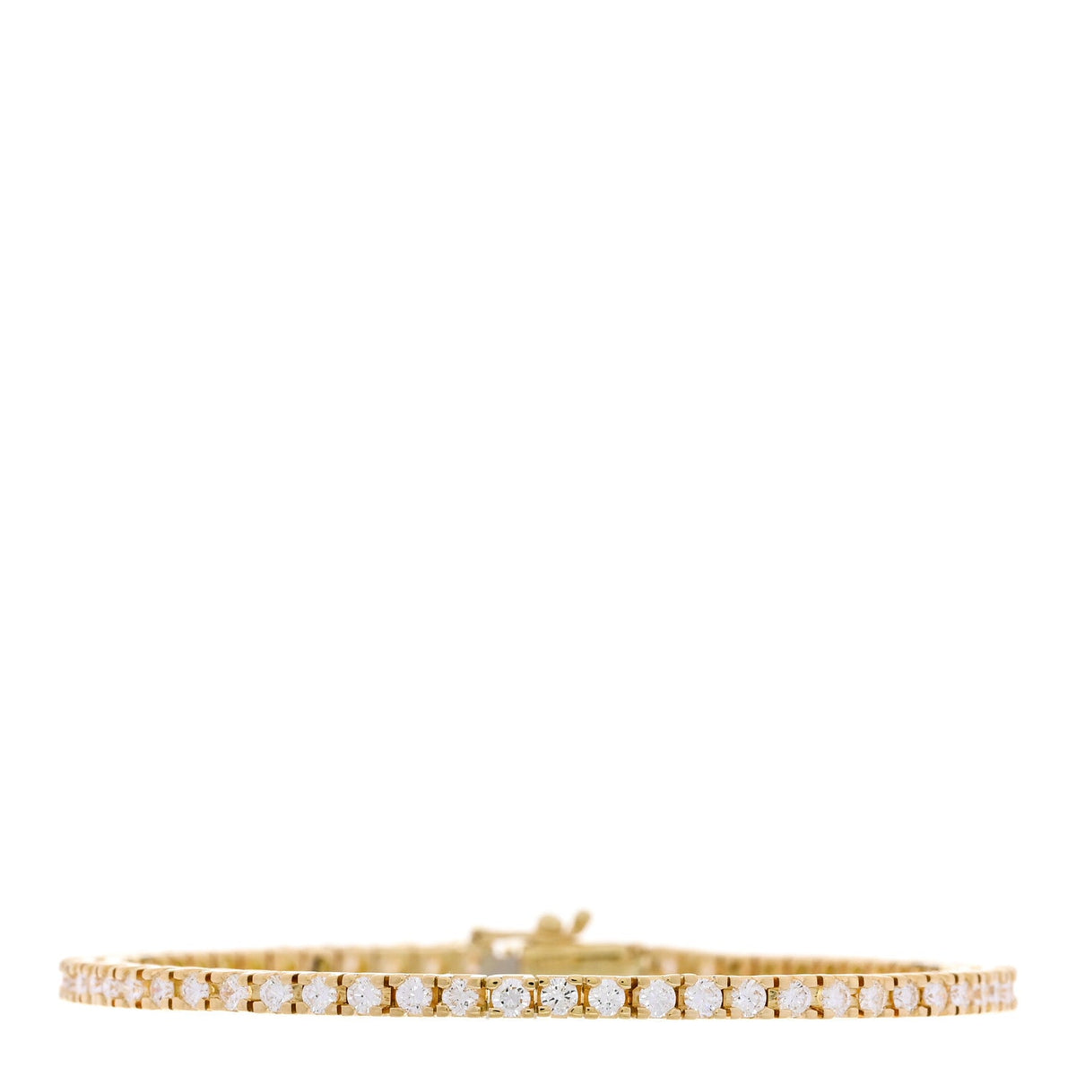 18K Yellow Gold Diamond 2.70ctw Tennis Bracelet