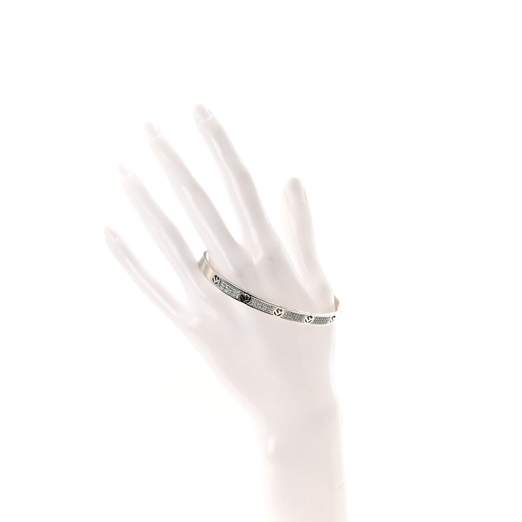 Metal Crystal F is Fendi Bracelet L Silver