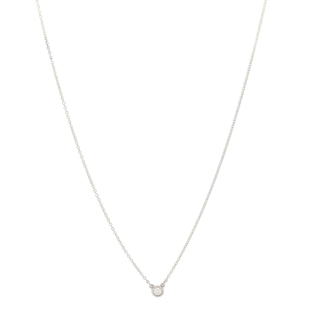Sterling Silver Diamond .07ct Elsa Peretti Diamonds by the Yard Pendant Necklace