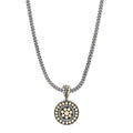 Sterling Silver 18K Yellow Gold Dot Enhancer Pendant Necklace