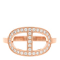 18K Rose Gold Diamond MM Chaine d'Ancre Contour Ring 49 5