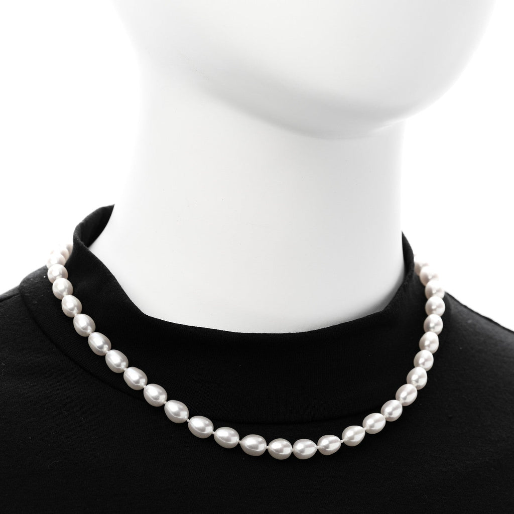 Sterling Silver Freshwater Cultured Pearl 6.5-7mm Strand Necklace