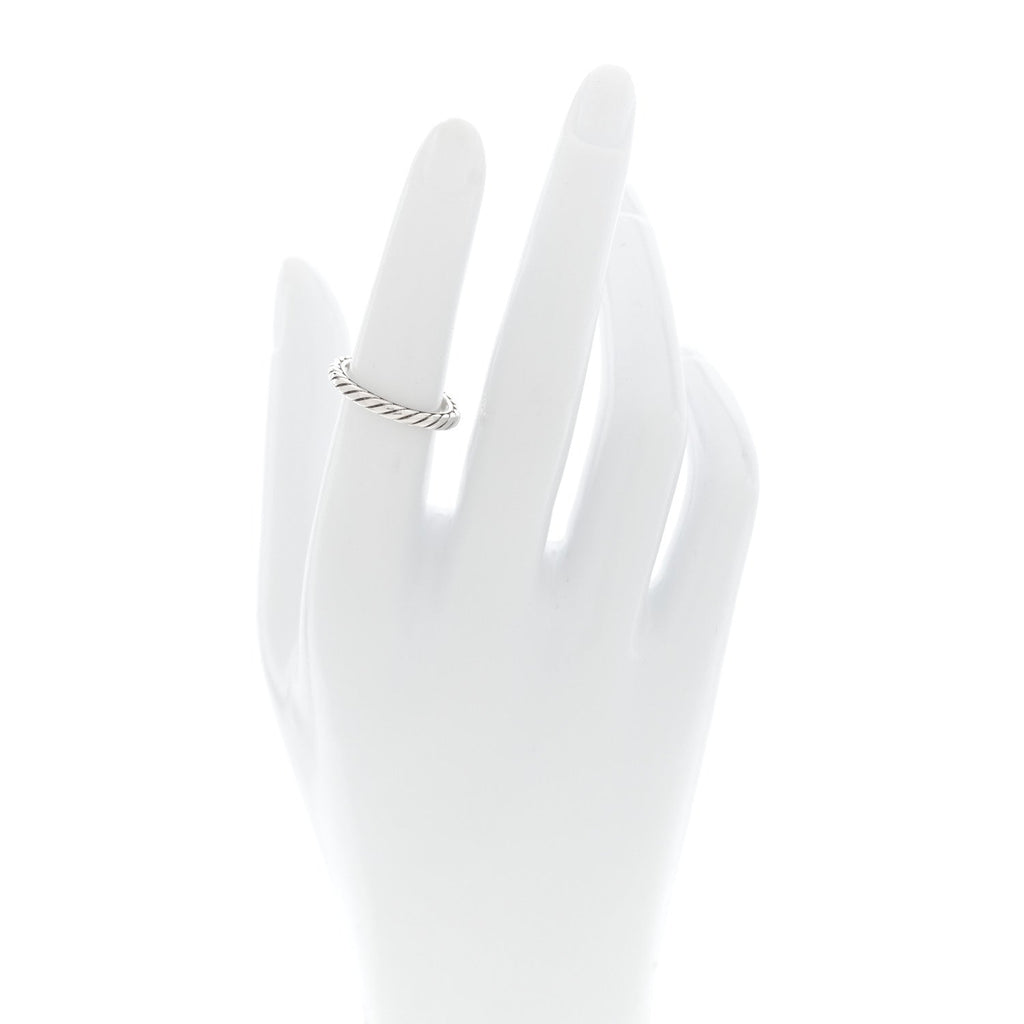 Sterling Silver Cable Classics Band Ring 52 6