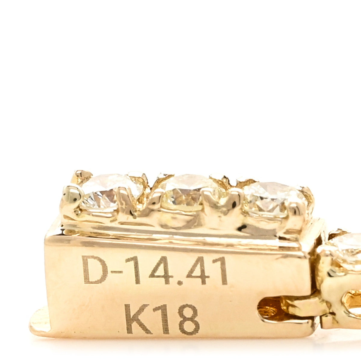 18K Yellow Gold Diamond 14.41ctw Tennis Necklace
