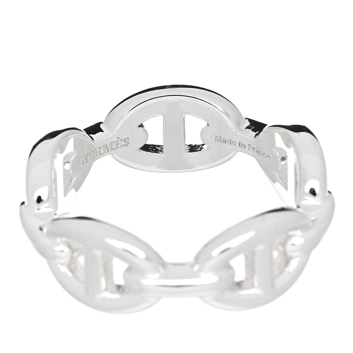 Sterling Silver PM Chaine d'Ancre Enchainee Band Ring 55 7.25