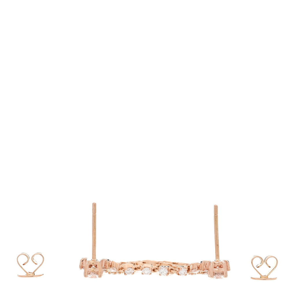18K Rose Gold Diamond Bianca Earring