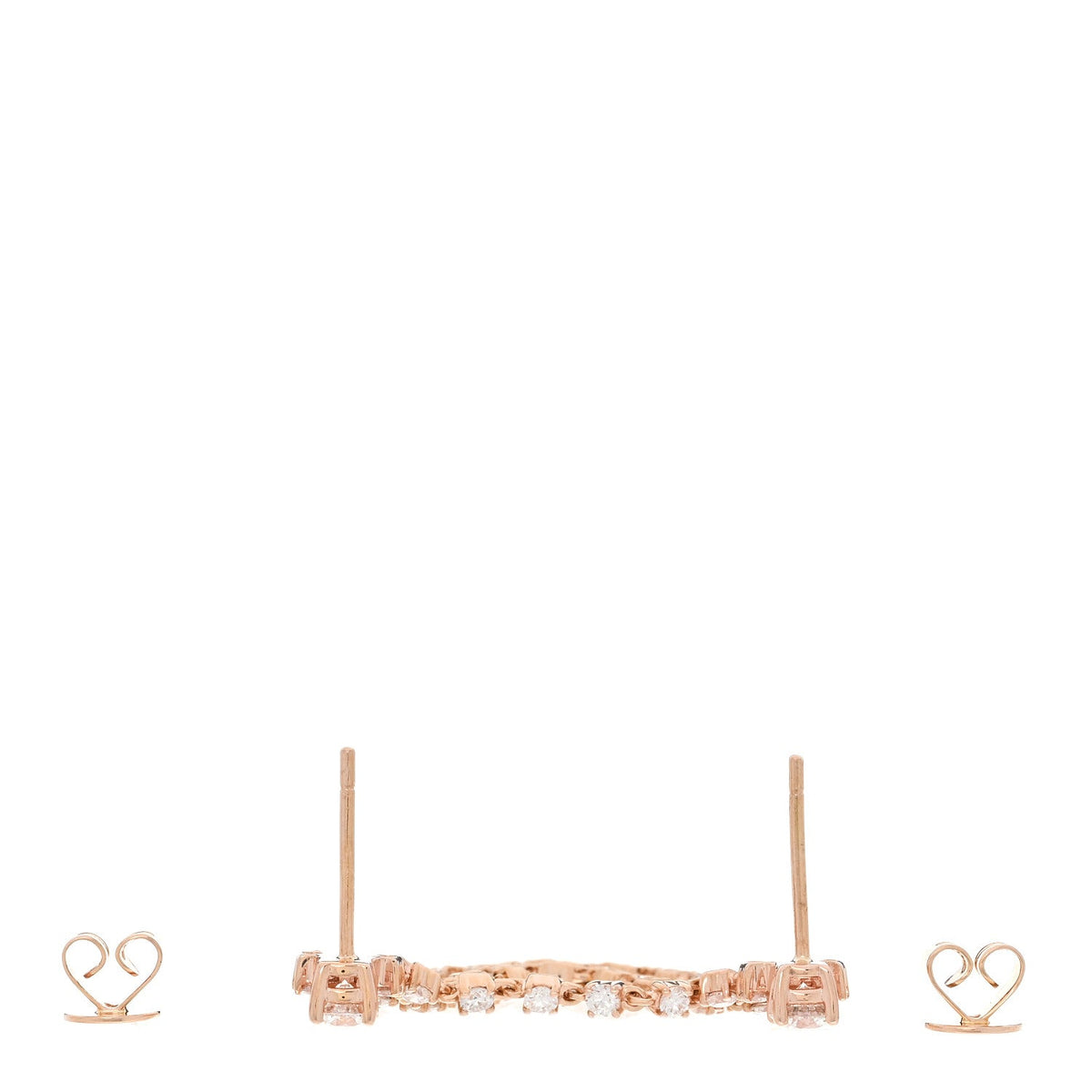 18K Rose Gold Diamond Bianca Earring