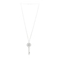 Platinum Diamond Victoria Key Pendant Necklace