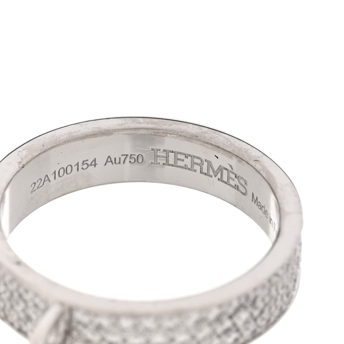 18K White Gold Diamond MM Kelly Clochette Ring 50 5.25