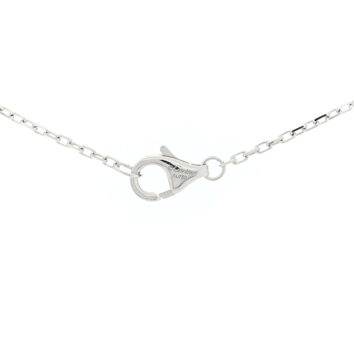 18K White Gold Black Ceramic Diamond Small Trinity Pendant Necklace