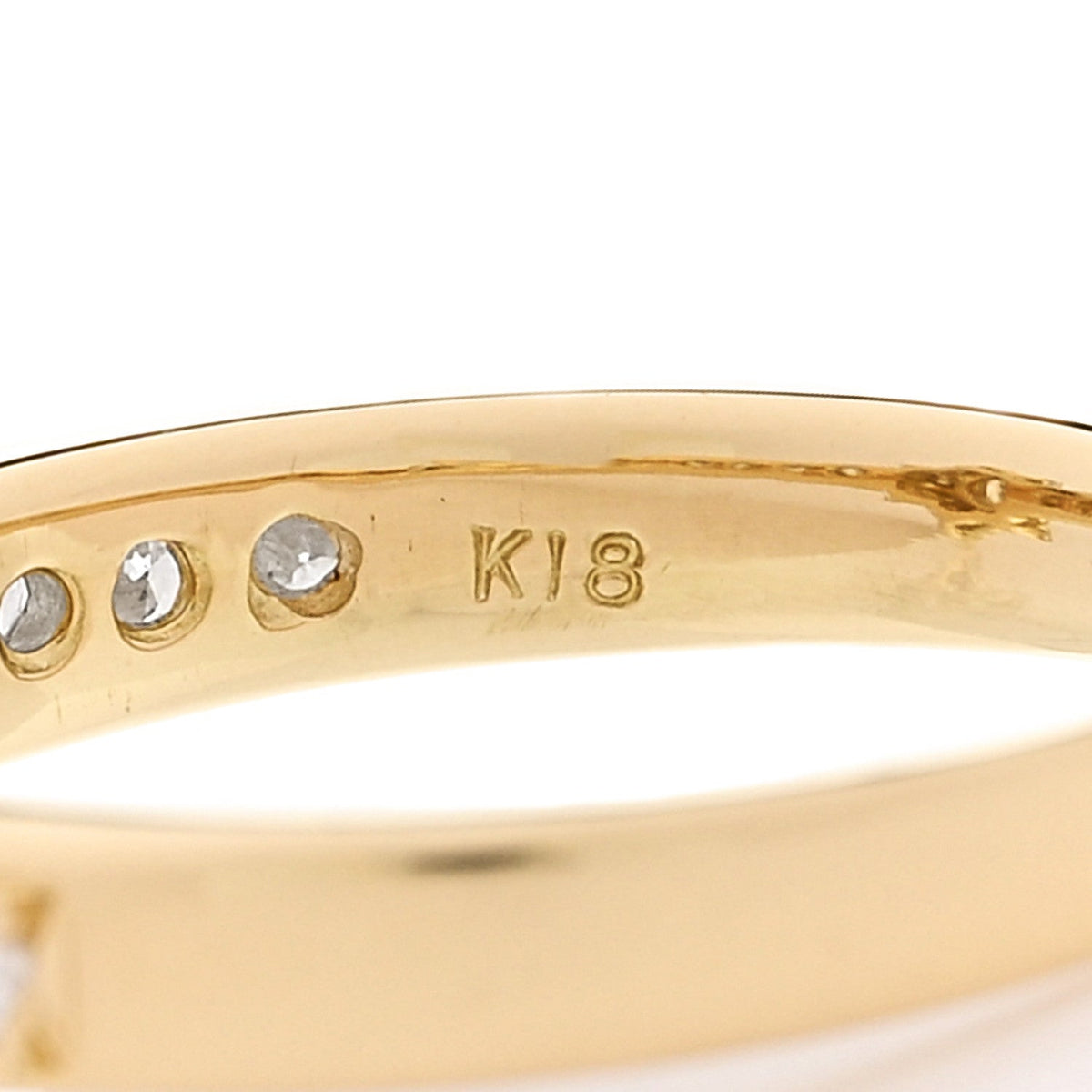 18K Yellow Gold Diamond .19ctw Floral Ring 54 7