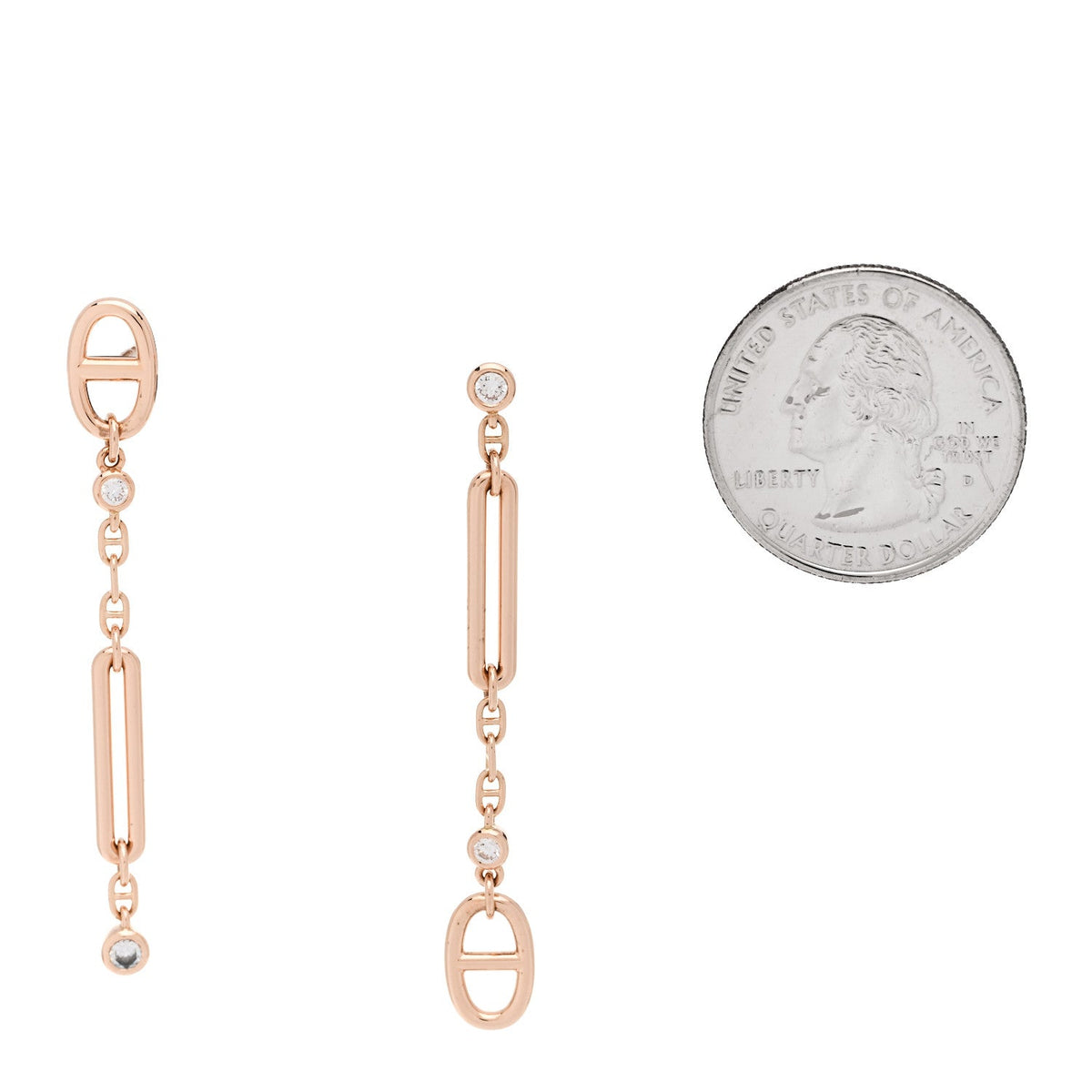 18K Rose Gold Diamond Chaos Earrings