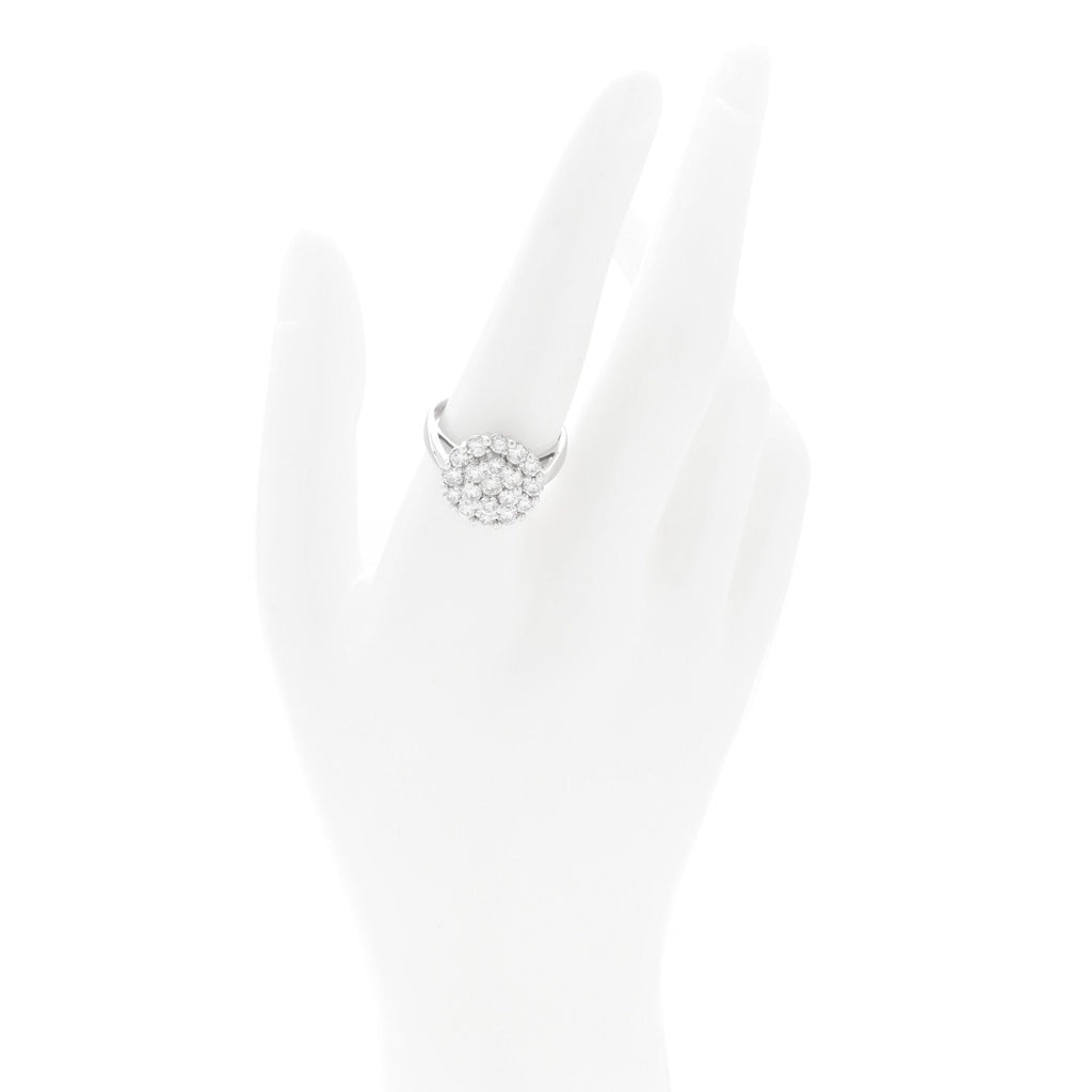 18K White Gold Diamond 2.00ctw Ring 58 8.25