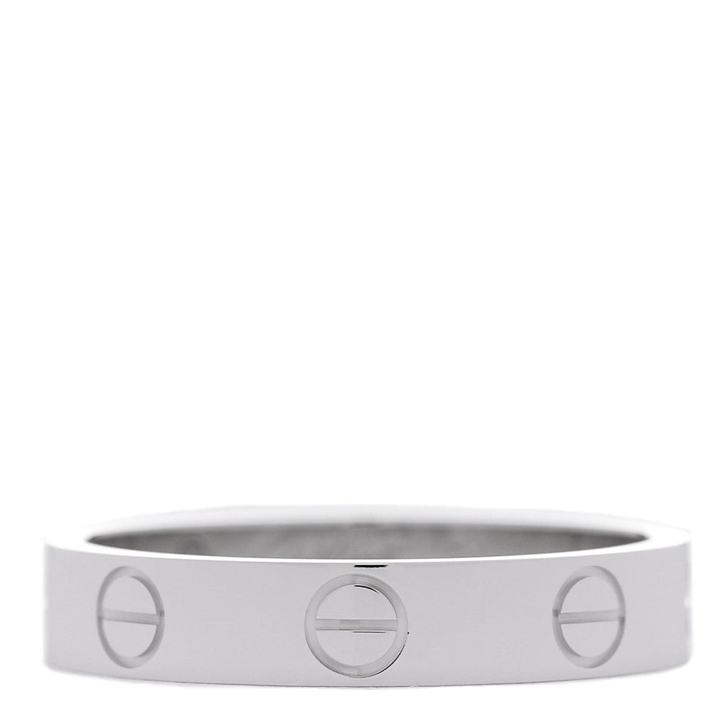 18K White Gold 3.5mm LOVE Wedding Band Ring 51 5.75