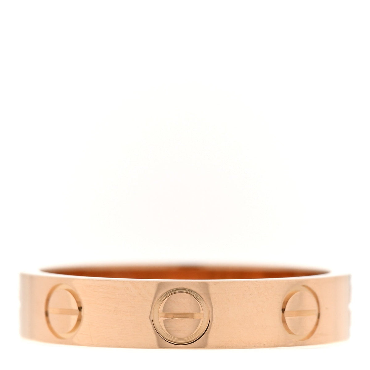 18K Pink Gold 3.5mm LOVE Wedding Band Ring 48 4.5