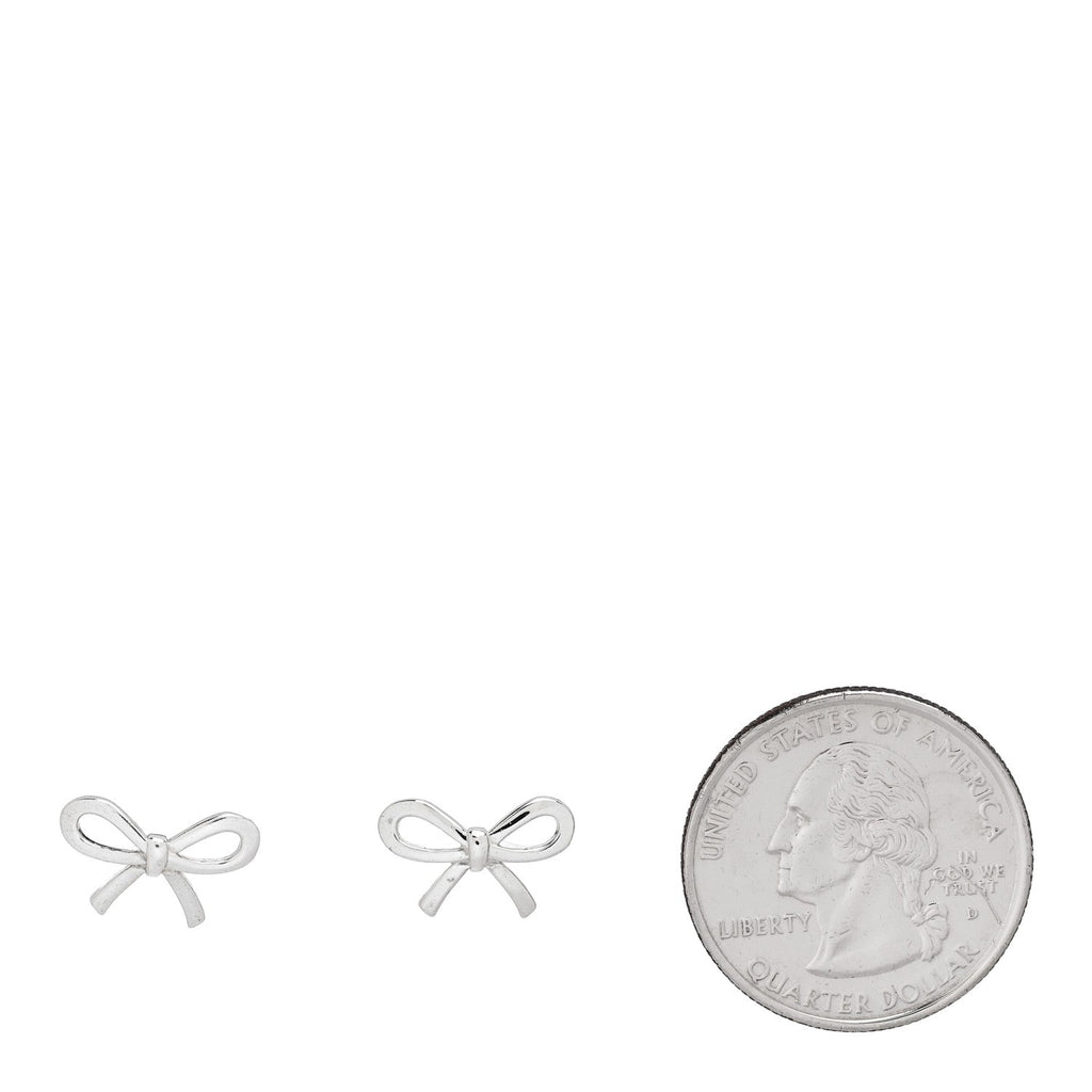 Sterling Silver Bow Earrings