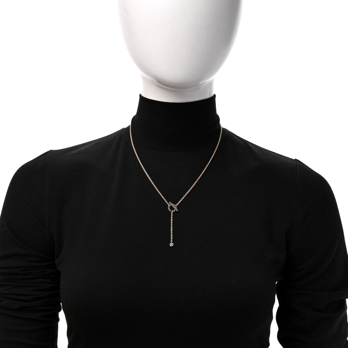 18K Rose Gold Black Spinel Finesse Lariat Necklace