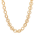 18K Yellow Gold Rope Circle Necklace