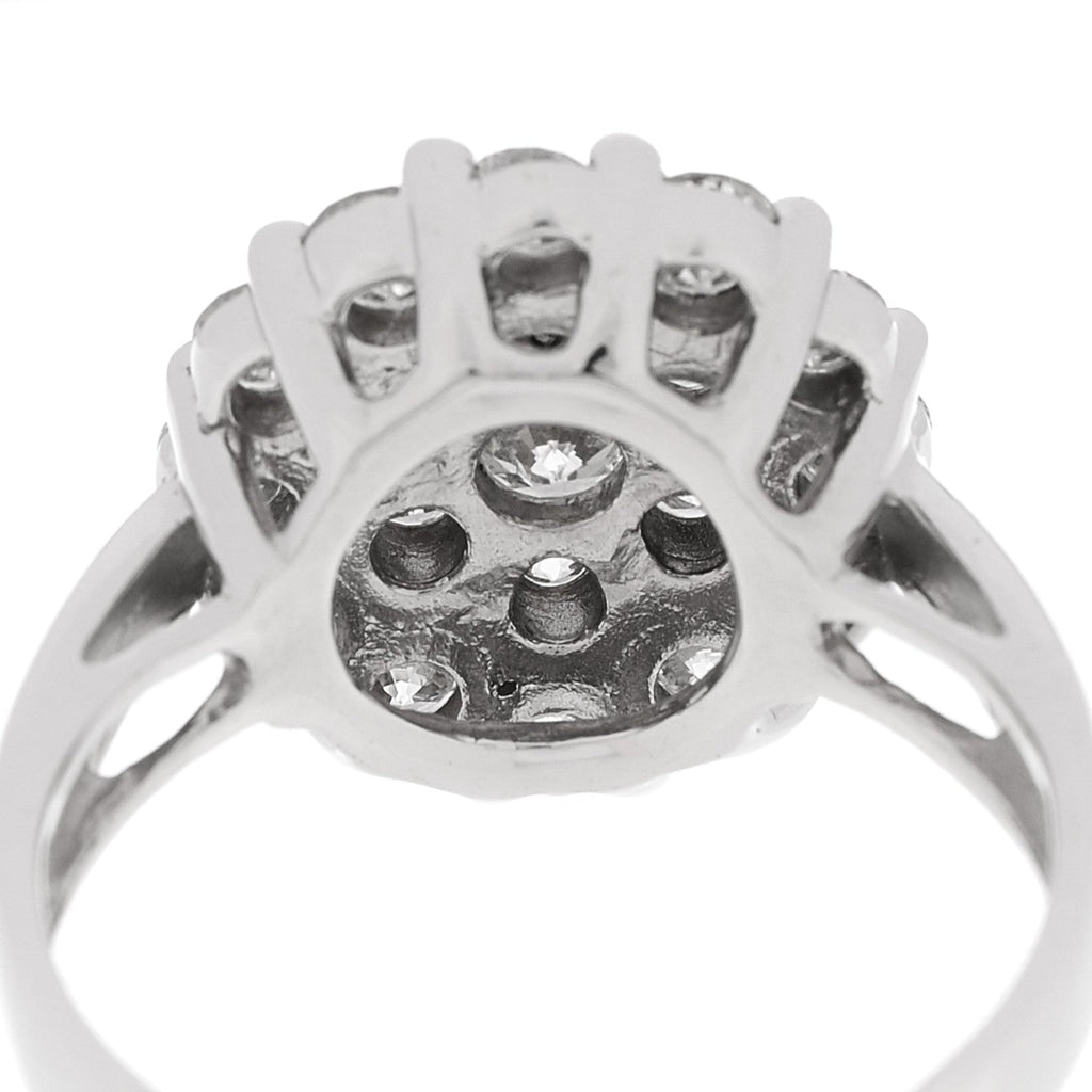 18K White Gold Diamond 2.00ctw Ring 58 8.25