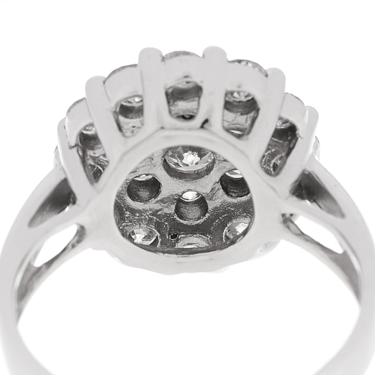 18K White Gold Diamond 2.00ctw Ring 58 8.25