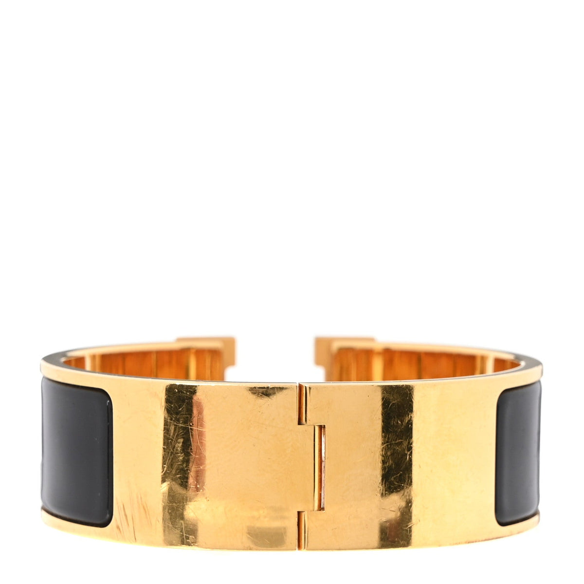 Enamel Wide Clic Clac H Bracelet PM Black