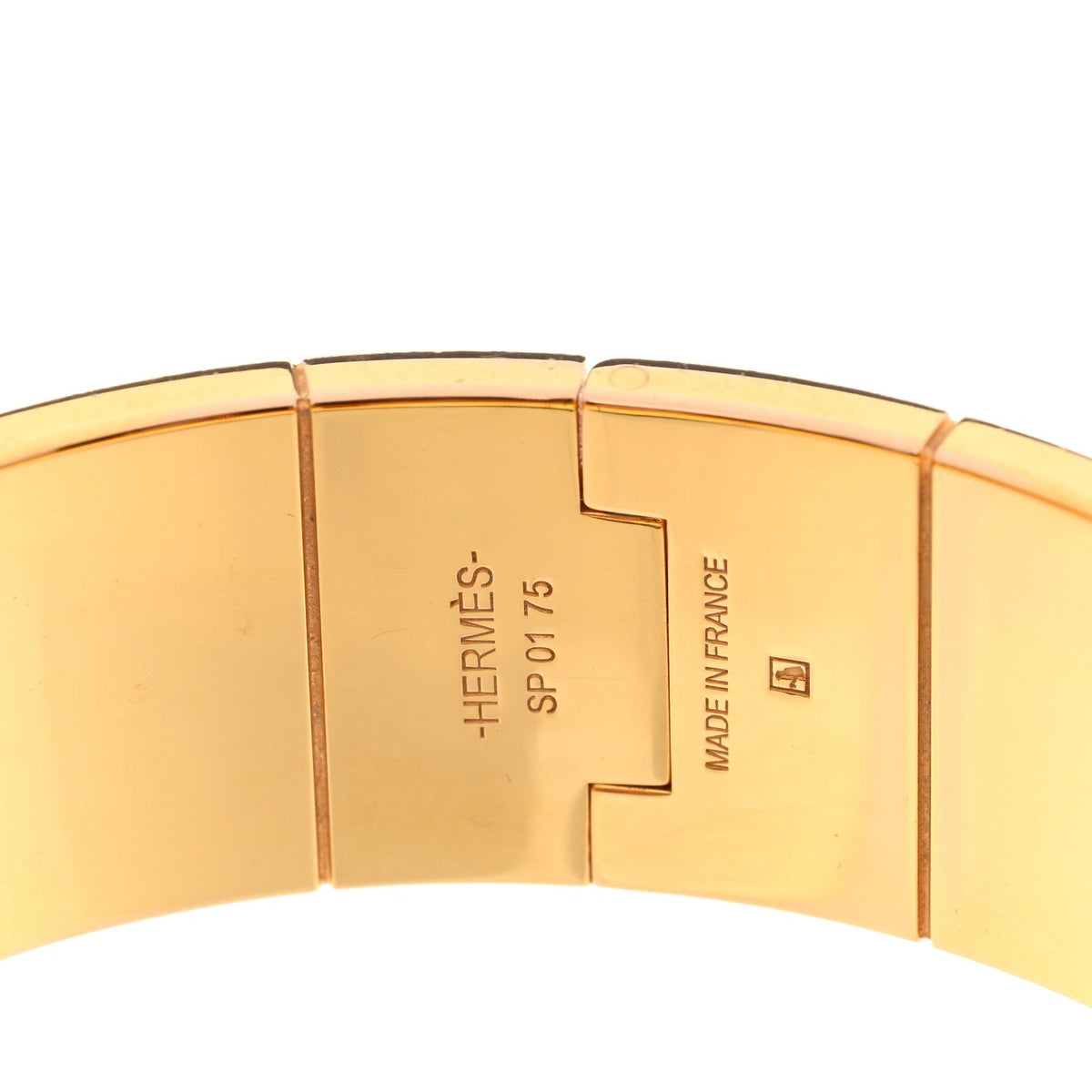 Enamel Printed Wide Balades Equestres Hinged Bracelet M