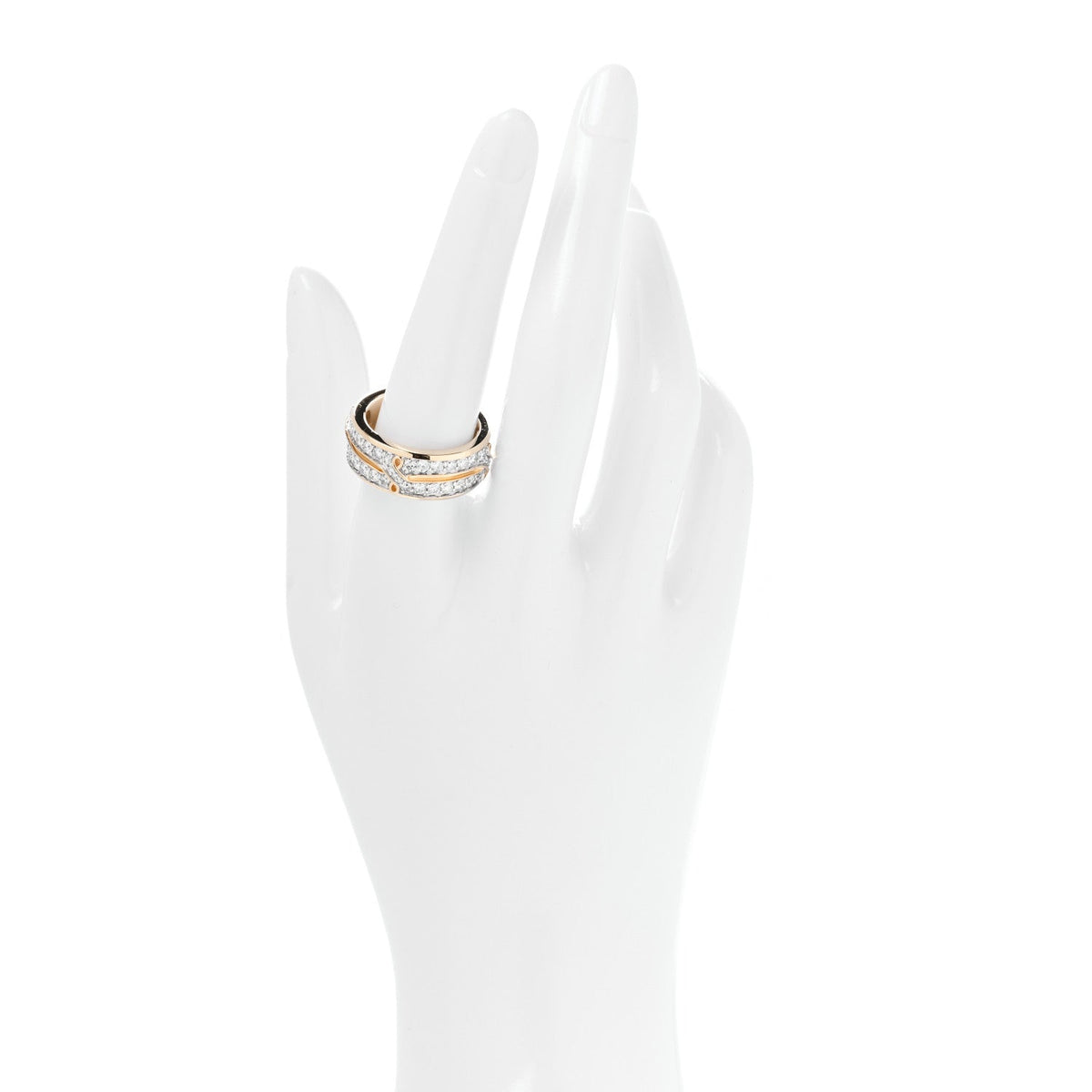 18K Yellow Gold Diamond 8mm Armory Band Ring 57 8