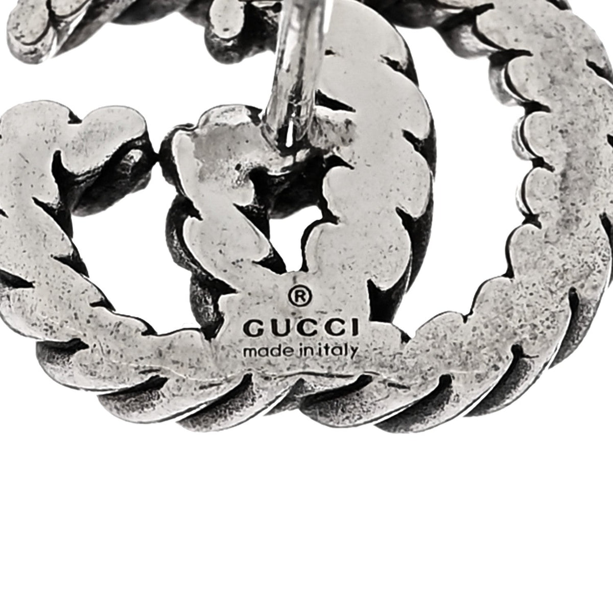 Sterling Silver Torchon Double G Earrings