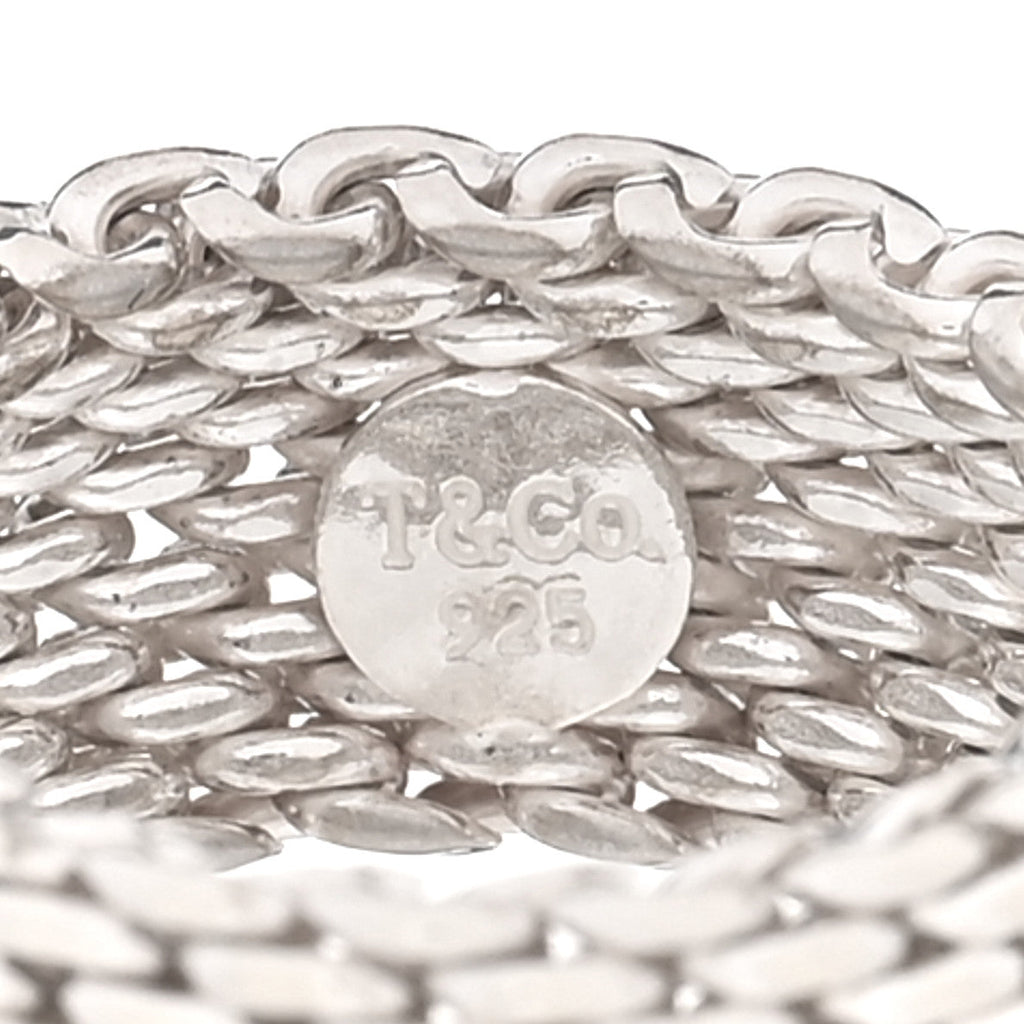 Sterling Silver Somerset Mesh Ring 54 6.75