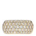 18K Yellow Gold Diamond 1.68ctw Five Row Ring 53 6.5