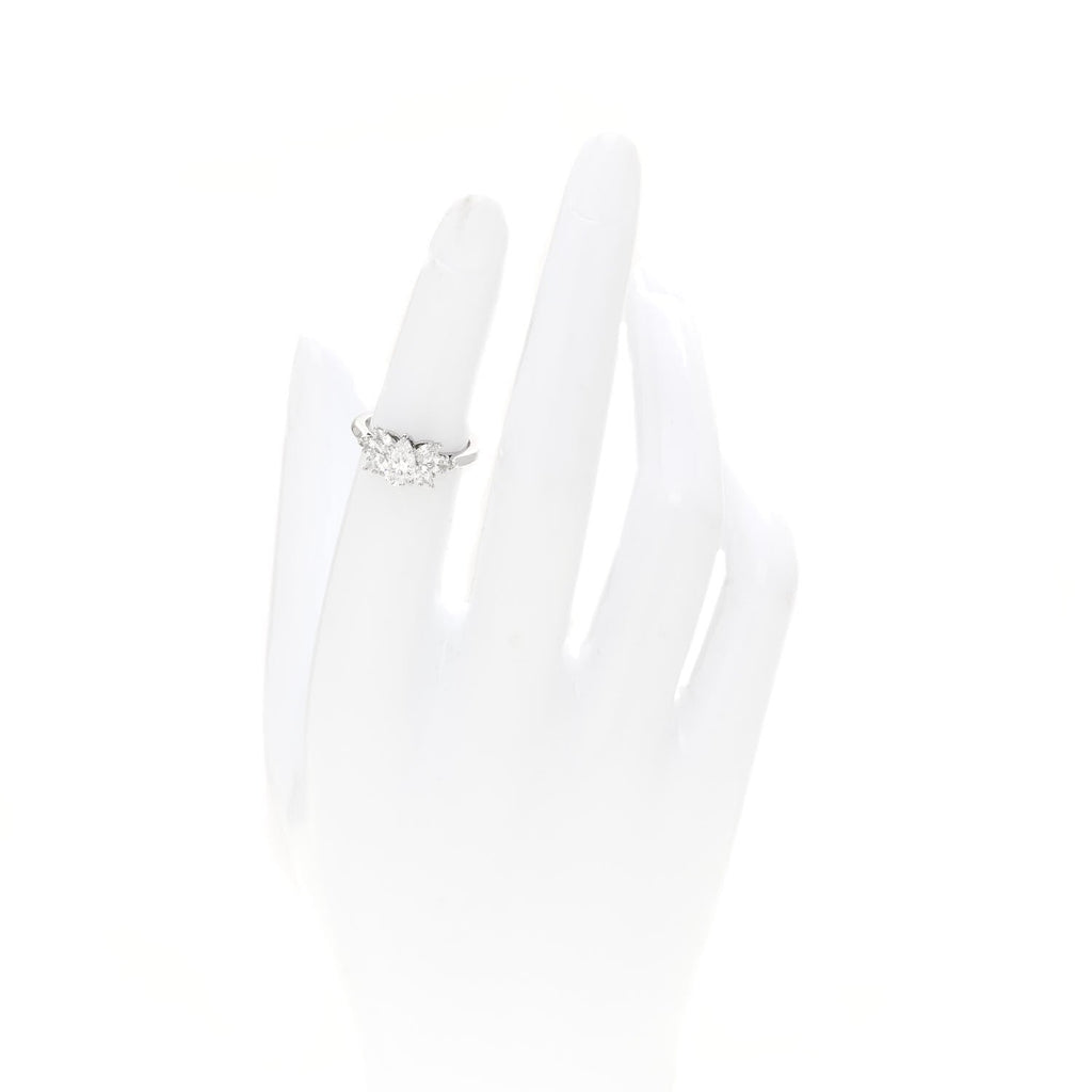 Platinum Diamond .57ct Pear Cluster Engagement Ring 47 4.25