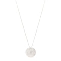 Sterling Silver Letter M Disc Pendant Necklace