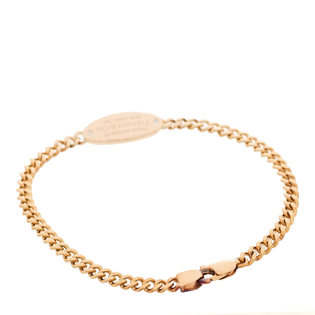 18K Rose Gold Diamond Return To Tiffany Oval ID Bracelet