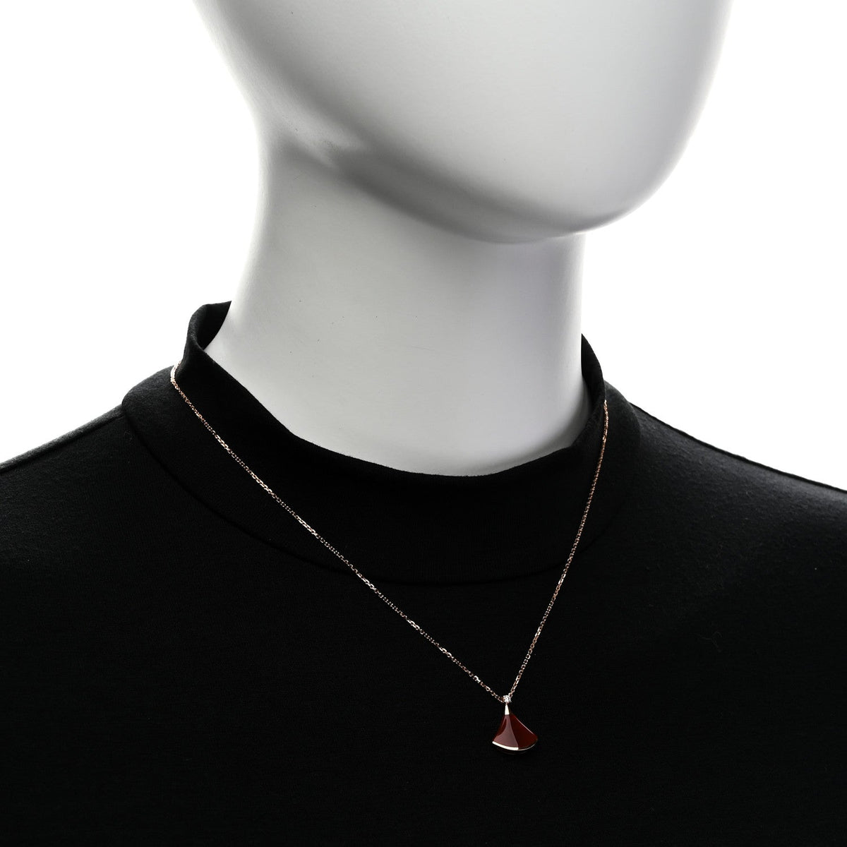 18K Rose Gold Diamond Carnelian Divas' Dream Pendant Necklace