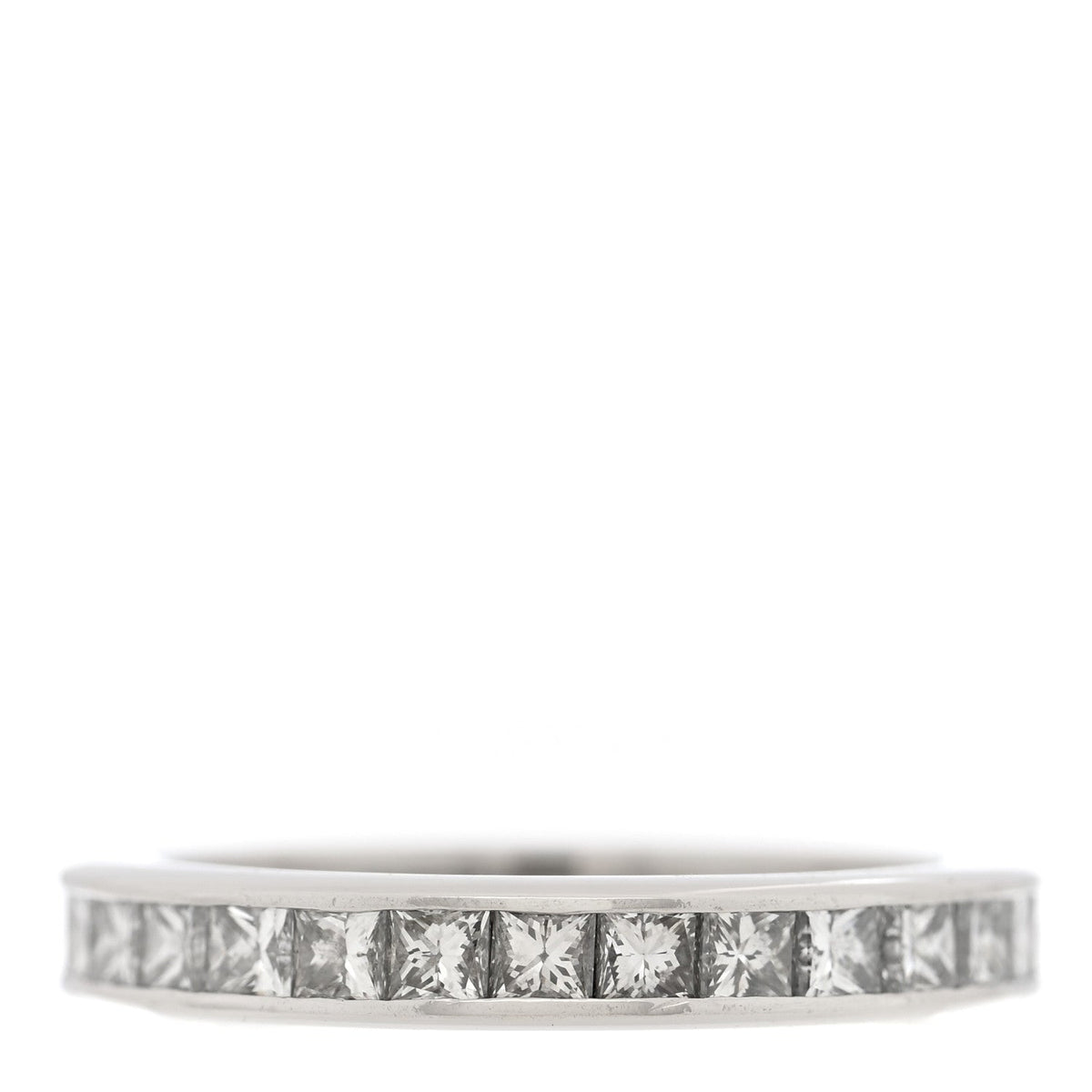 Platinum Diamond Channel Set Princess Wedding Band Ring 46 3.75