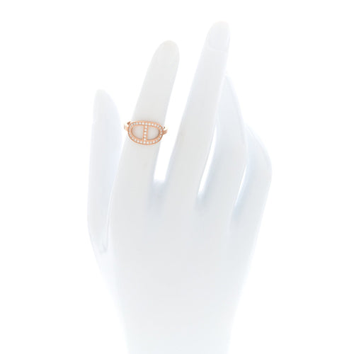 18K Rose Gold Diamond MM Chaine d'Ancre Contour Ring 49 5