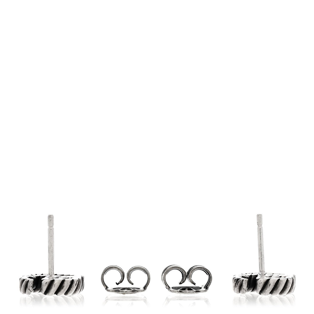 Sterling Silver Torchon Double G Earrings