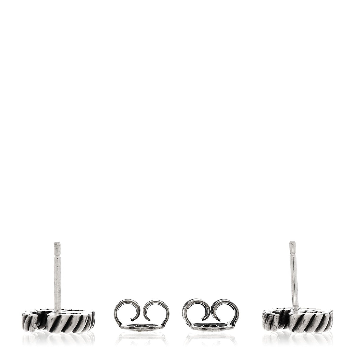 Sterling Silver Torchon Double G Earrings