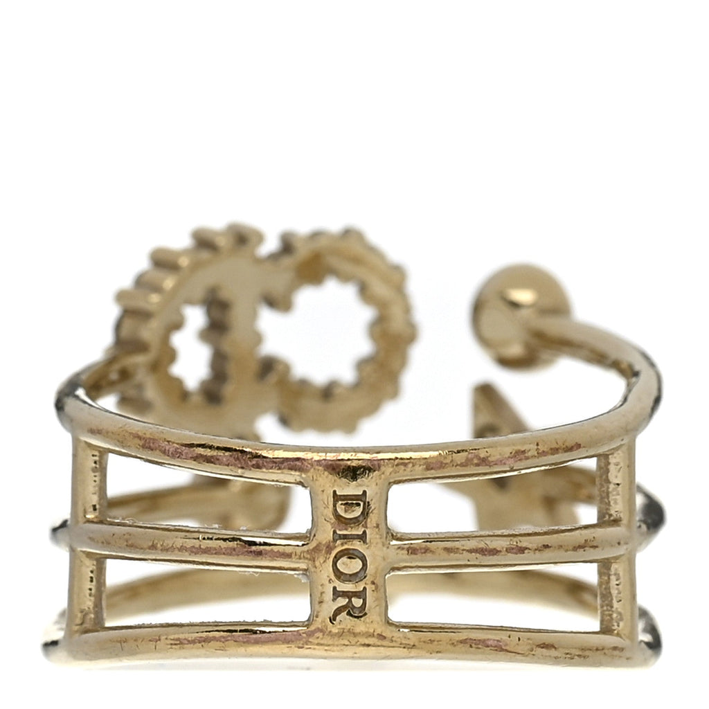 Metal Crystal Shiny-D Ring S Gold