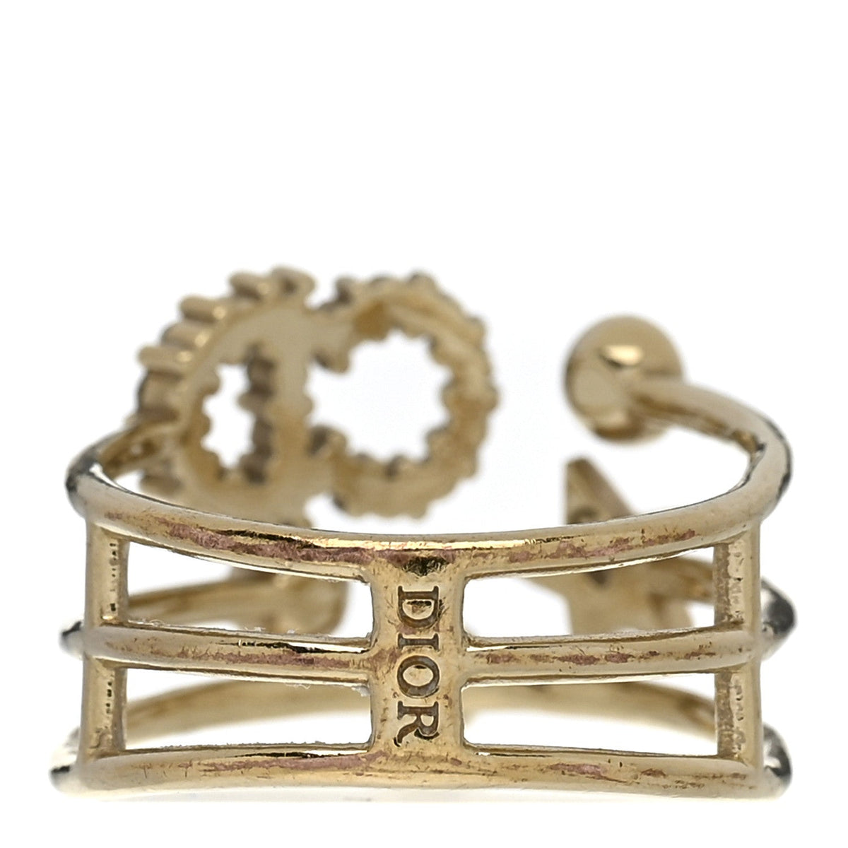 Metal Crystal Shiny-D Ring S Gold