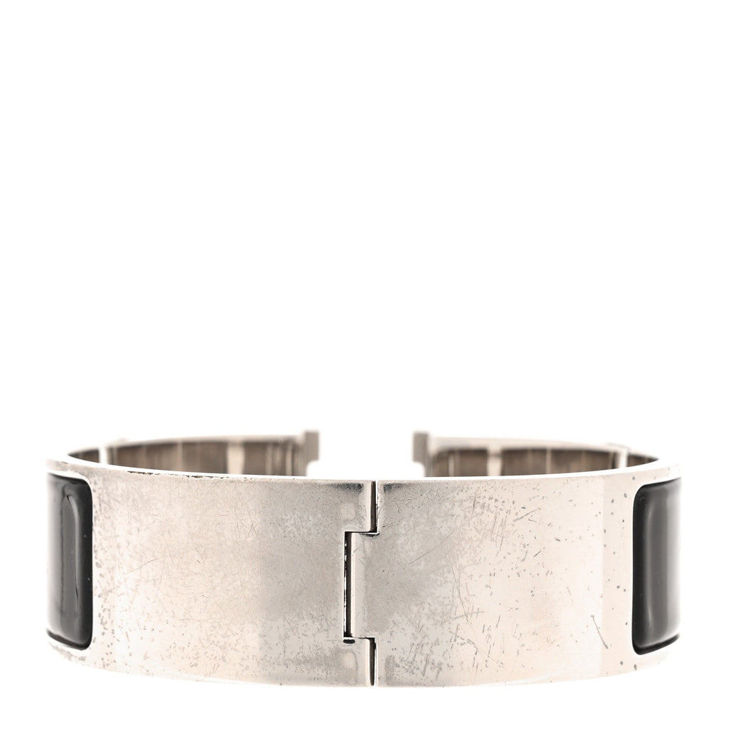 Enamel Wide Clic Clac H Bracelet GM Black