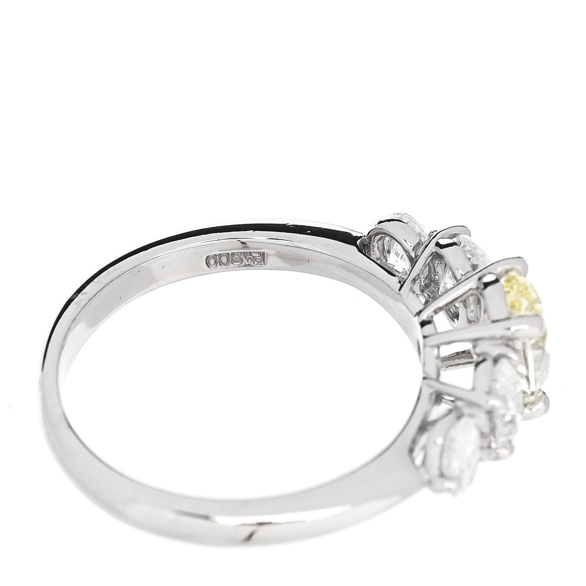 Platinum Yellow Diamond 1.71ctw Five Stone Ring 51 5.75