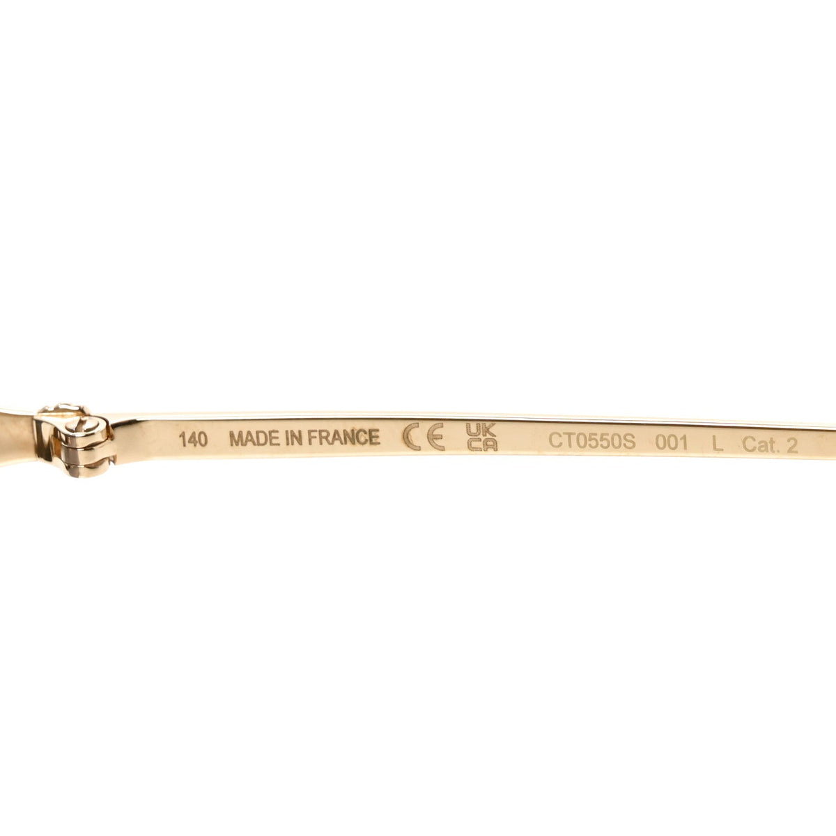 Metal Classic C Rimless Sunglasses CT0550S Gold
