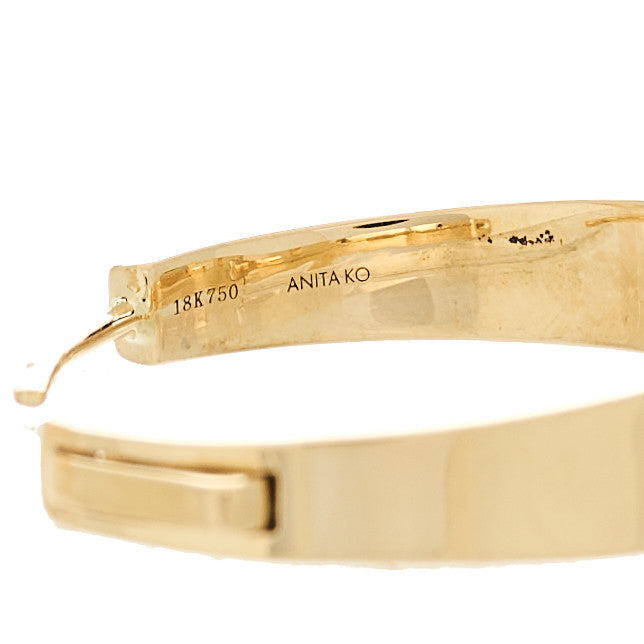 18K Yellow Gold Classic Medium Meryl Hoop Earrings