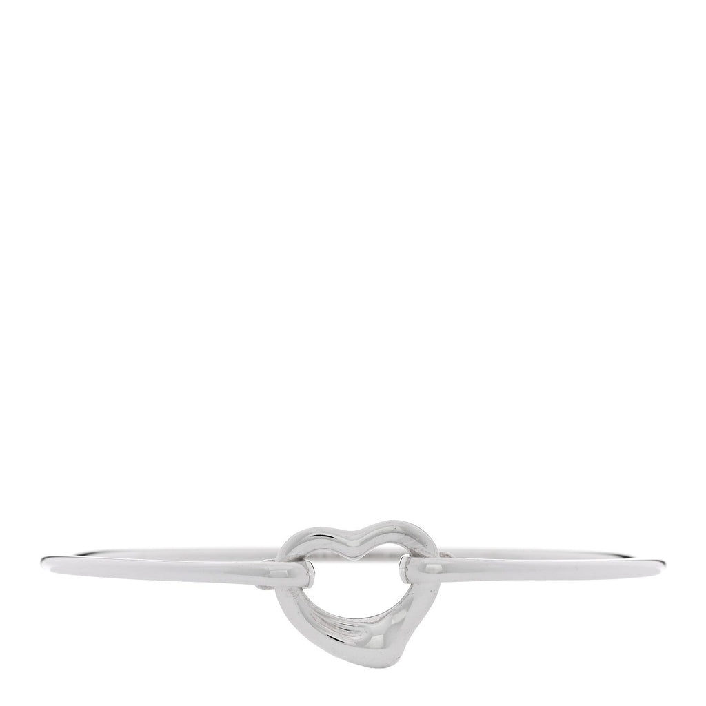 Sterling Silver Elsa Peretti Open Heart Bangle Bracelet