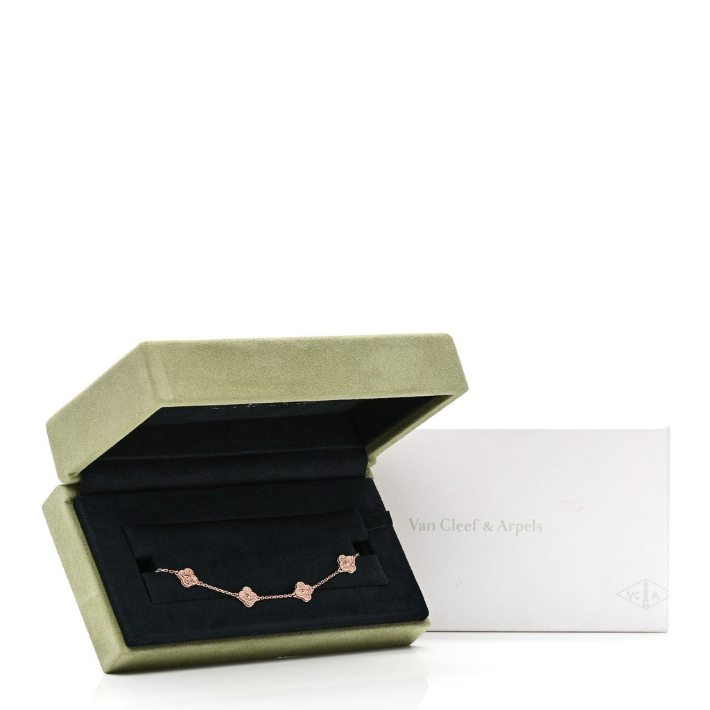 18K Rose Gold 6 Motifs Sweet Alhambra Bracelet